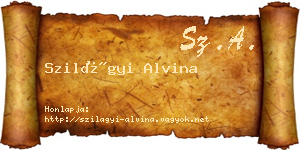 Szilágyi Alvina névjegykártya