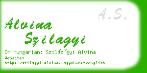 alvina szilagyi business card